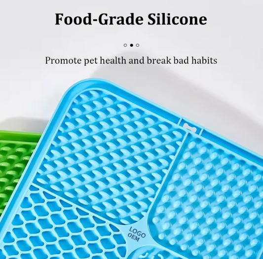 Silicone Slow Feeder & Lick Mat for Dogs & Cats